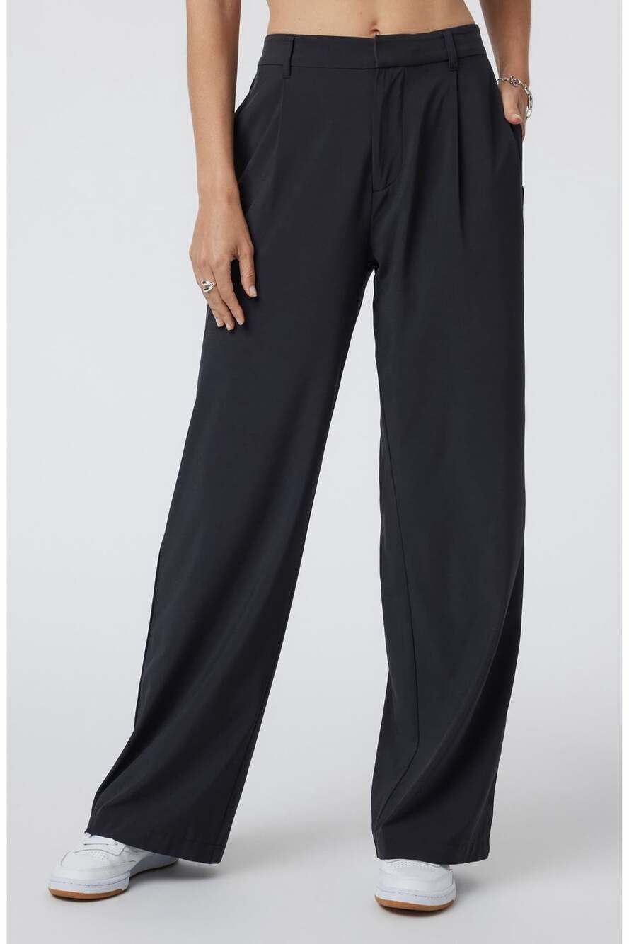 Vuori Villa Trouser Size M Black Wide Leg Travel Pants
